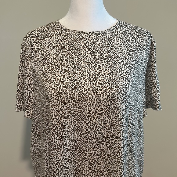Jenni Kayne Leopard T-Shirt Dress Leopard New Size Medium - Picture 3 of 13
